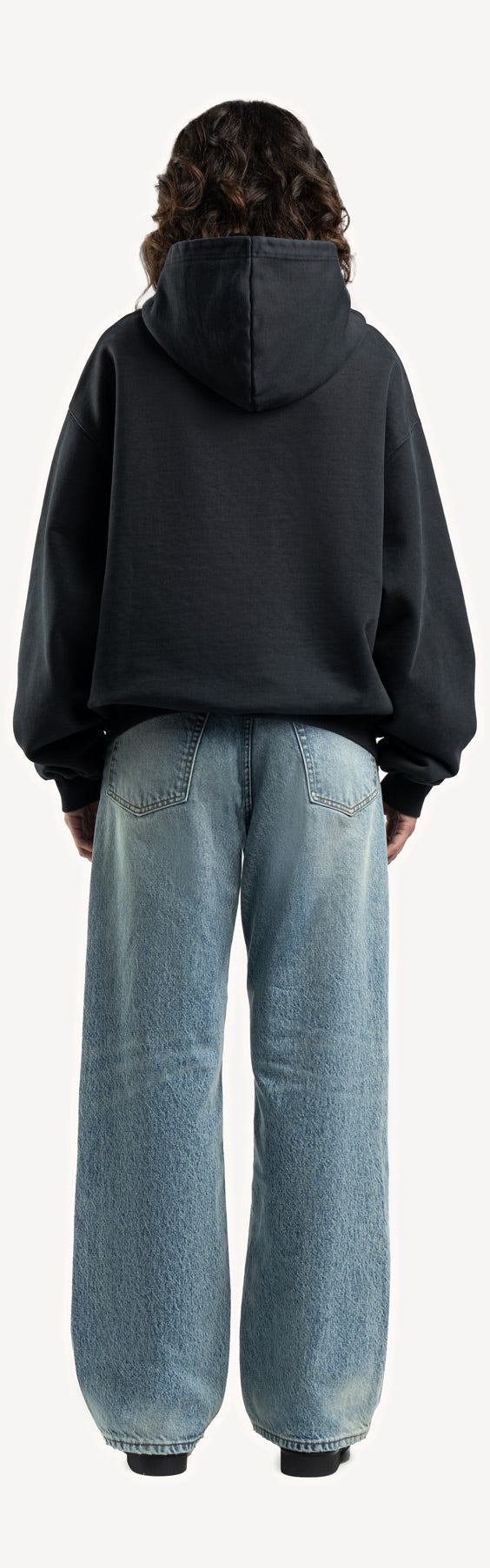 Faded Blue Mid Loose Fit Jeans