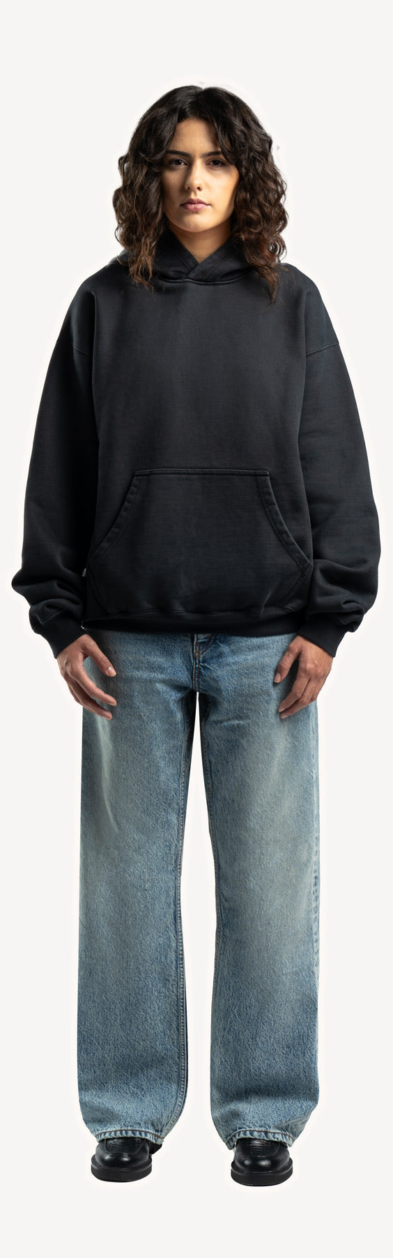 Faded Blue Mid Loose Fit Jeans