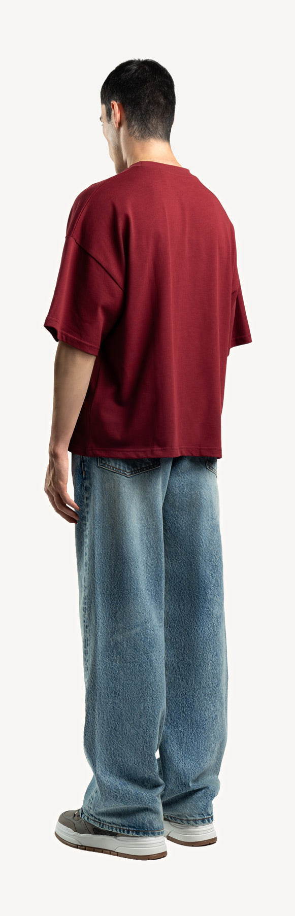 Faded Blue Mid Loose Fit Jeans