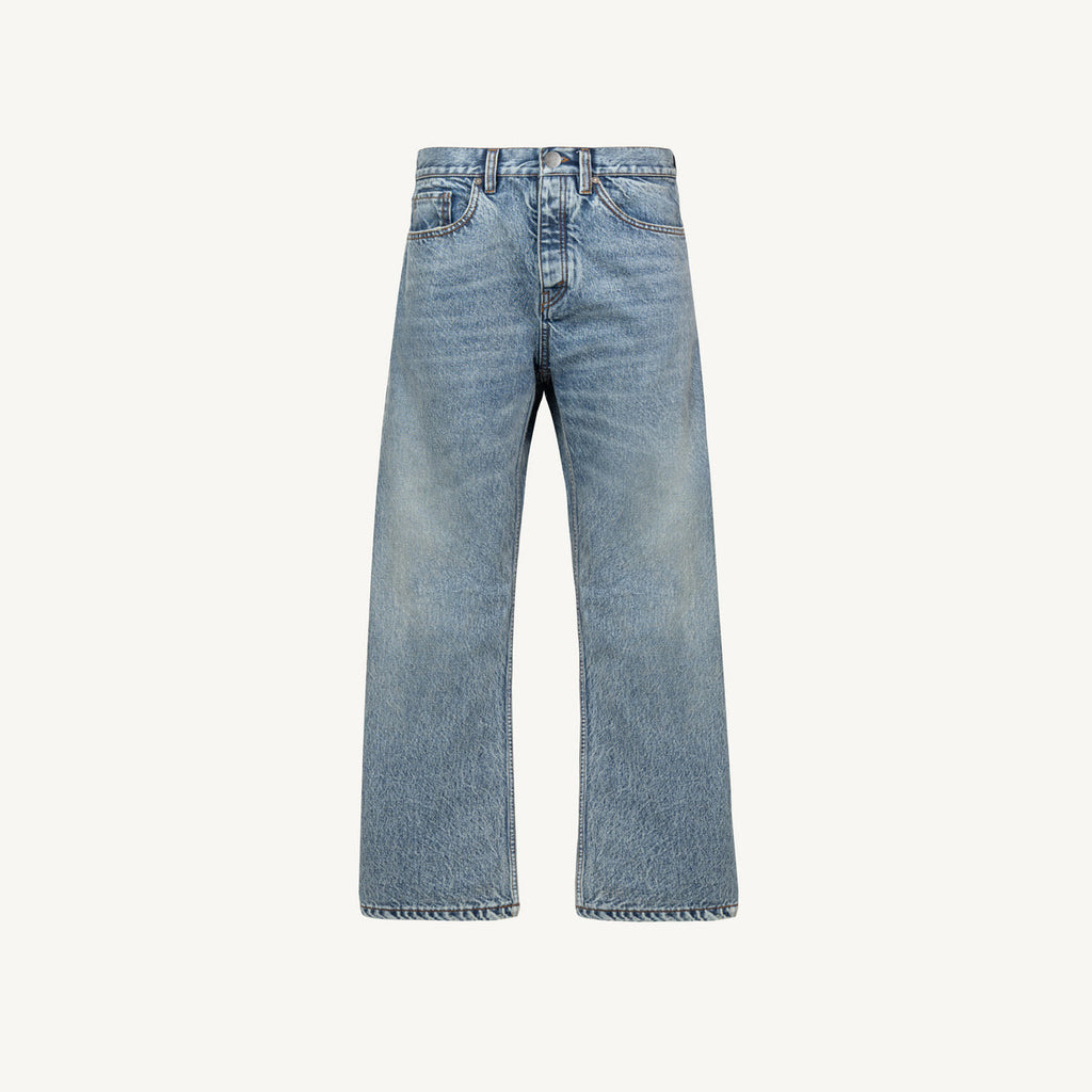Faded Blue Mid Loose Fit Jeans