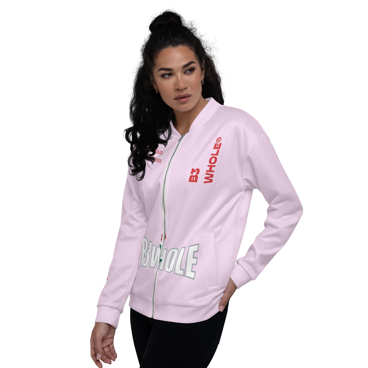 Pink LOVE IS FOR EVERYONE Unisex Bomber Jacket