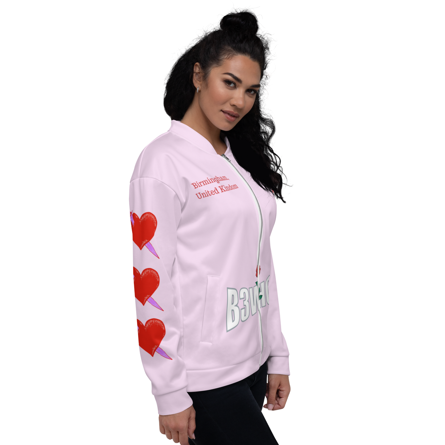 Pink LOVE IS FOR EVERYONE Unisex Bomber Jacket