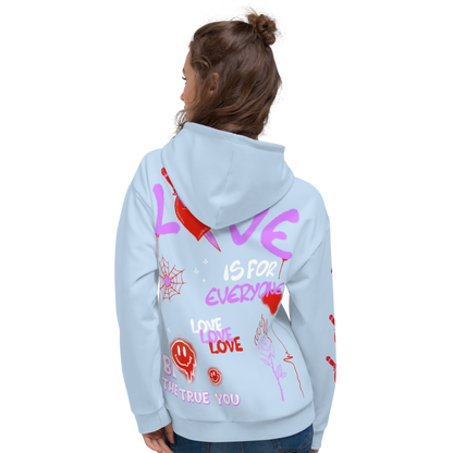 LOVE IS FOR EVERYONE Powder Blue Hoodie